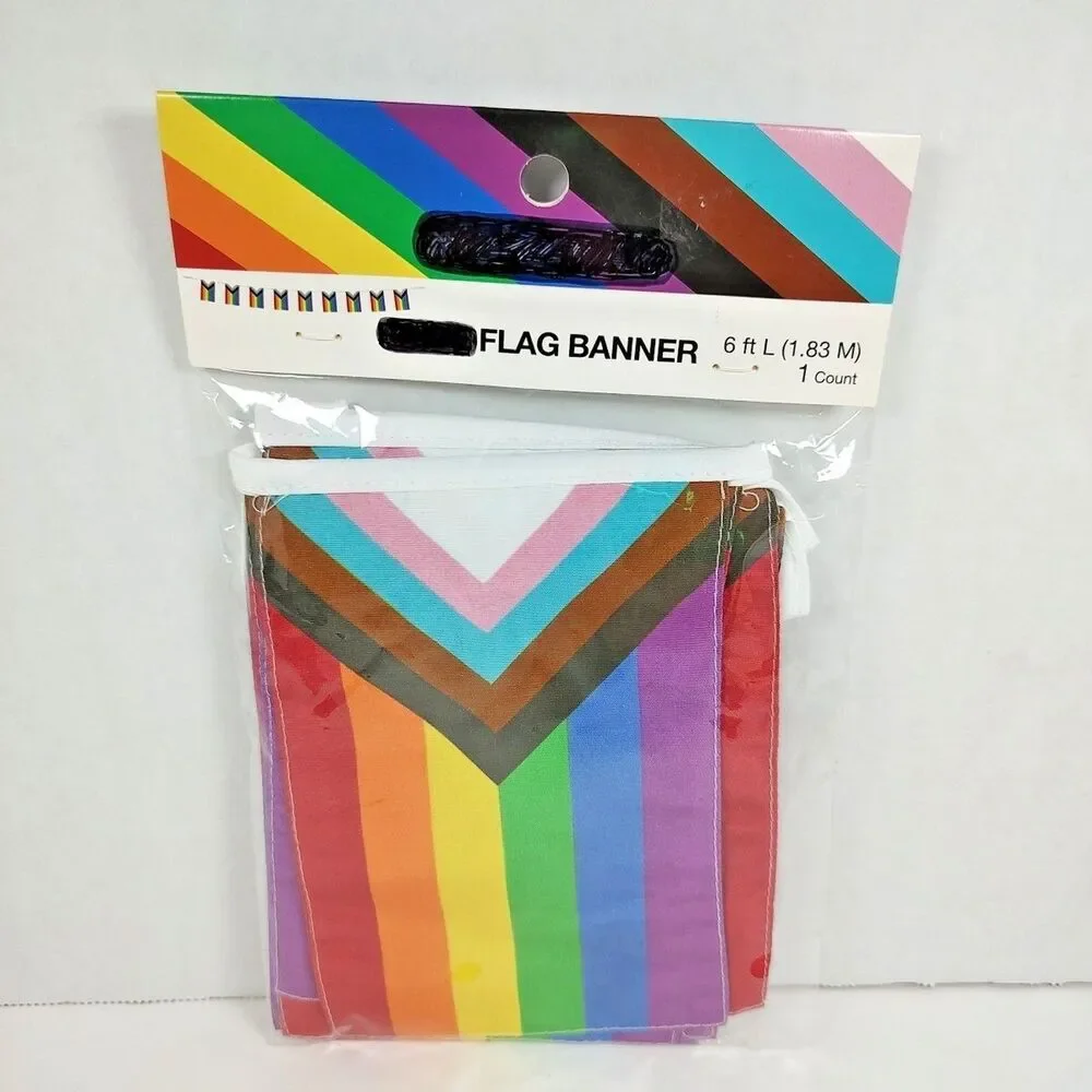 Multicolor Rainbow Flag Banner 6 ft Party Lawn Garden School Church Home Bedroom